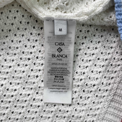 Conjunto Casablanca Crochet Blanco Logo