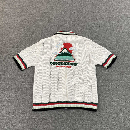 Conjunto Casablanca Crochet Blanco Logo