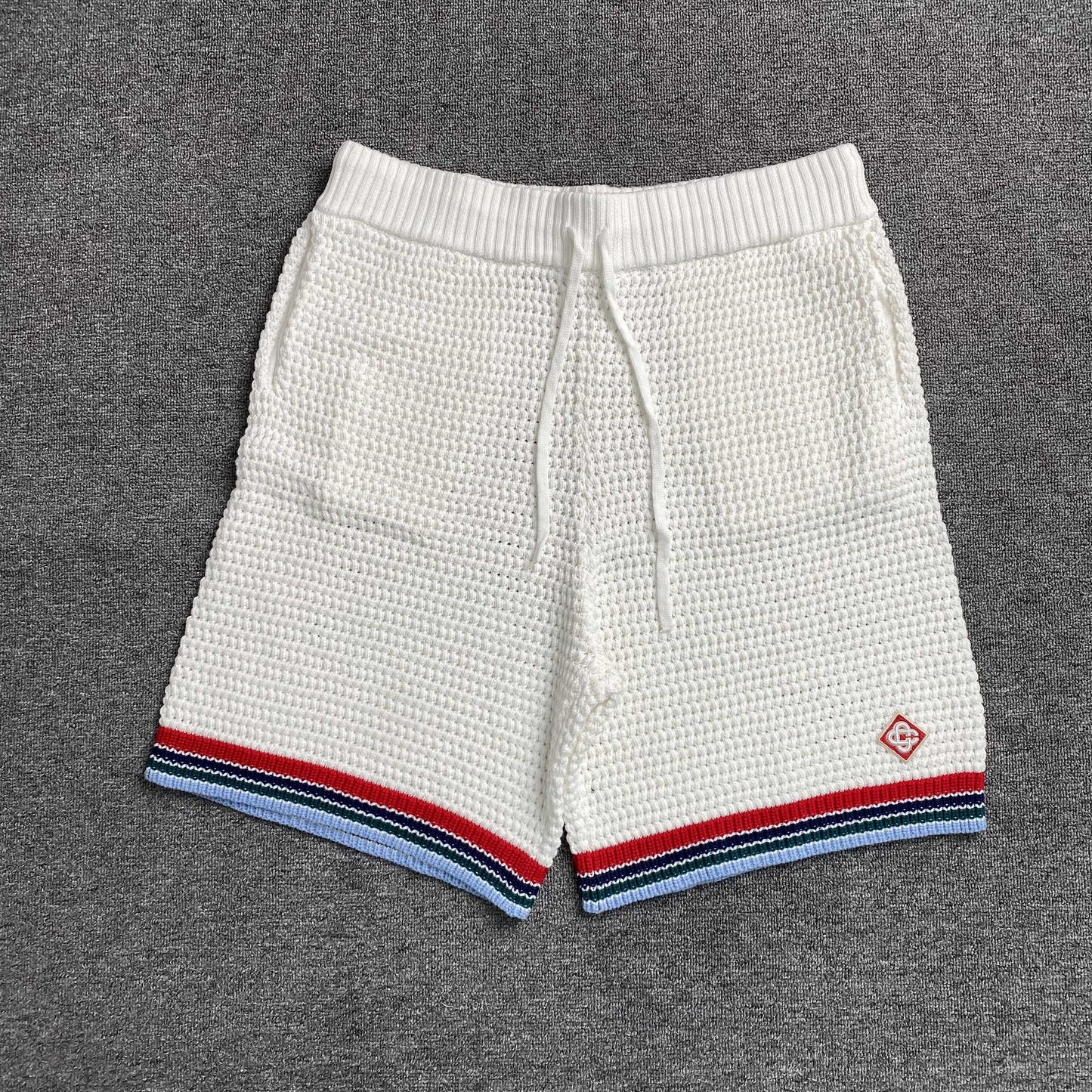 Conjunto Casablanca Crochet Blanco Logo