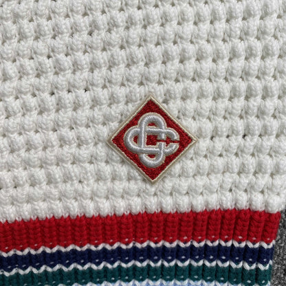 Conjunto Casablanca Crochet Blanco Logo