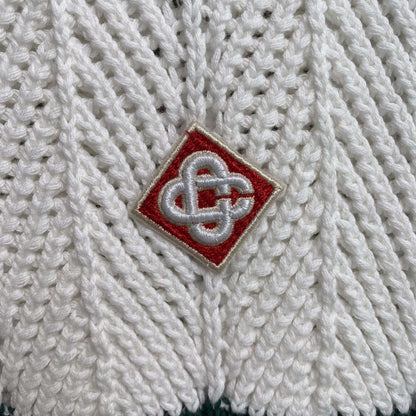 Conjunto Casablanca Crochet Blanco Logo