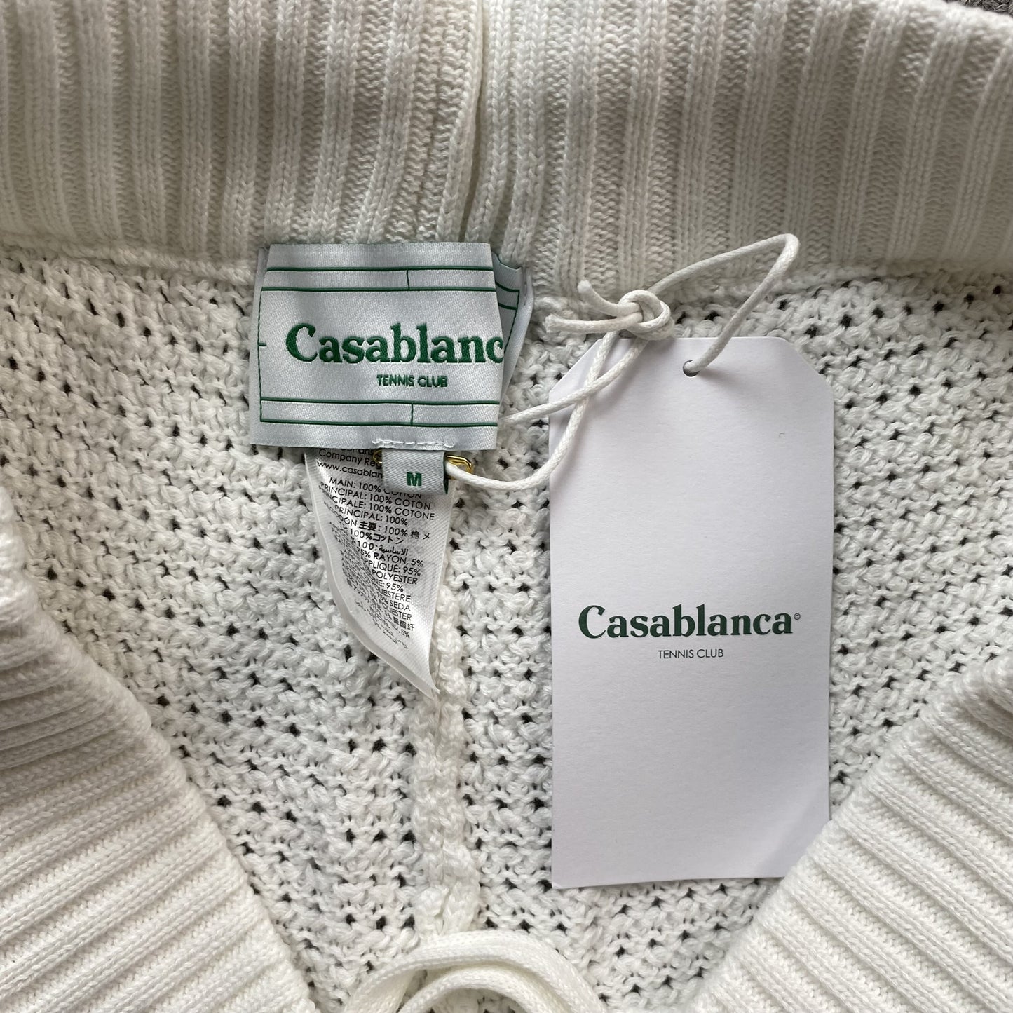 Conjunto Casablanca Crochet Blanco Azul