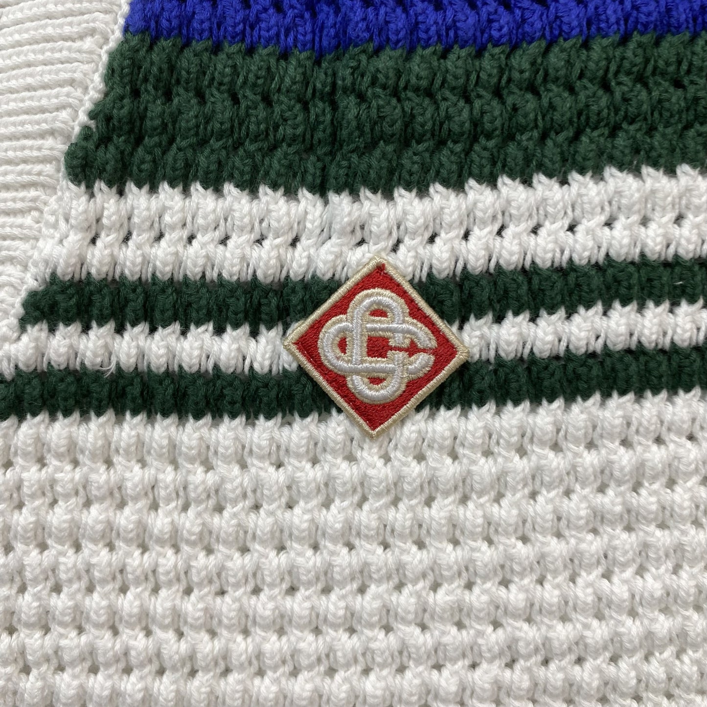 Conjunto Casablanca Crochet Blanco Azul