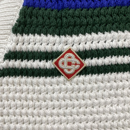 Conjunto Casablanca Crochet Blanco Azul