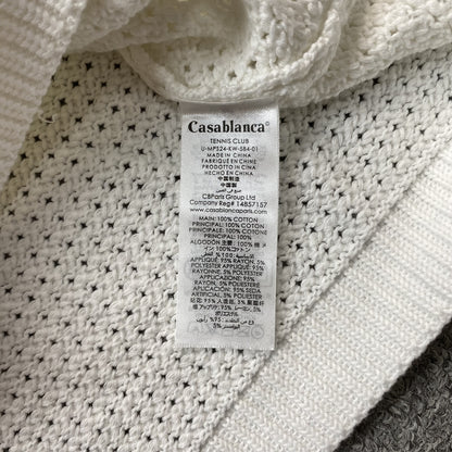 Conjunto Casablanca Crochet Blanco Azul