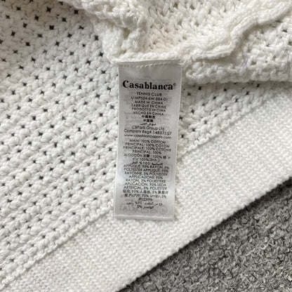 Conjunto Casablanca Crochet Blanco Azul