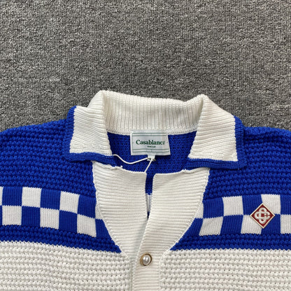 Conjunto Casablanca Crochet Blanco Azul