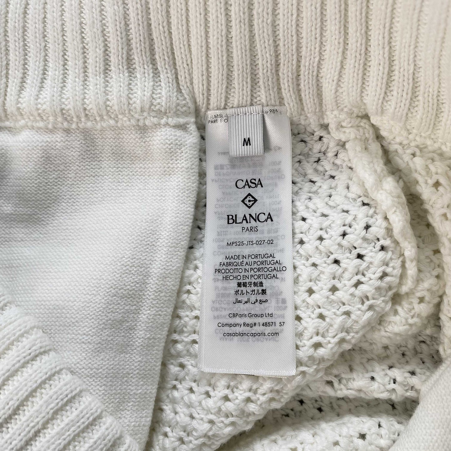 Conjunto Casablanca Crochet Blanco Celeste