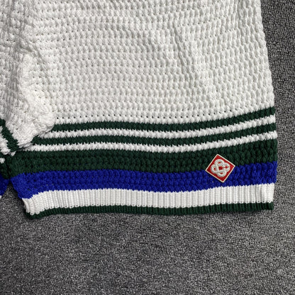 Conjunto Casablanca Crochet Blanco Azul