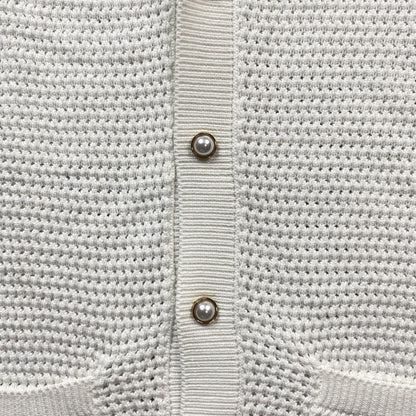 Conjunto Casablanca Crochet Blanco Azul