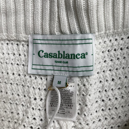 Conjunto Casablanca Crochet Blanco Azul
