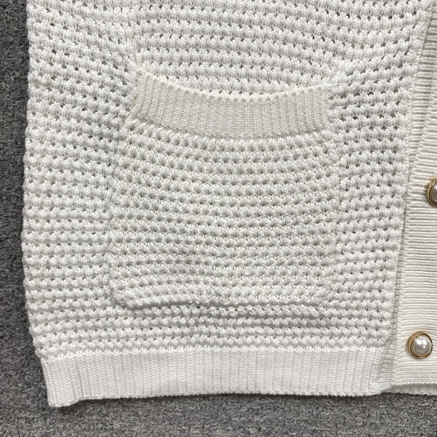 Conjunto Casablanca Crochet Blanco Azul