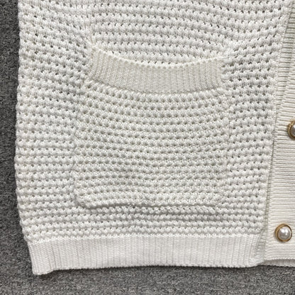 Conjunto Casablanca Crochet Blanco Azul