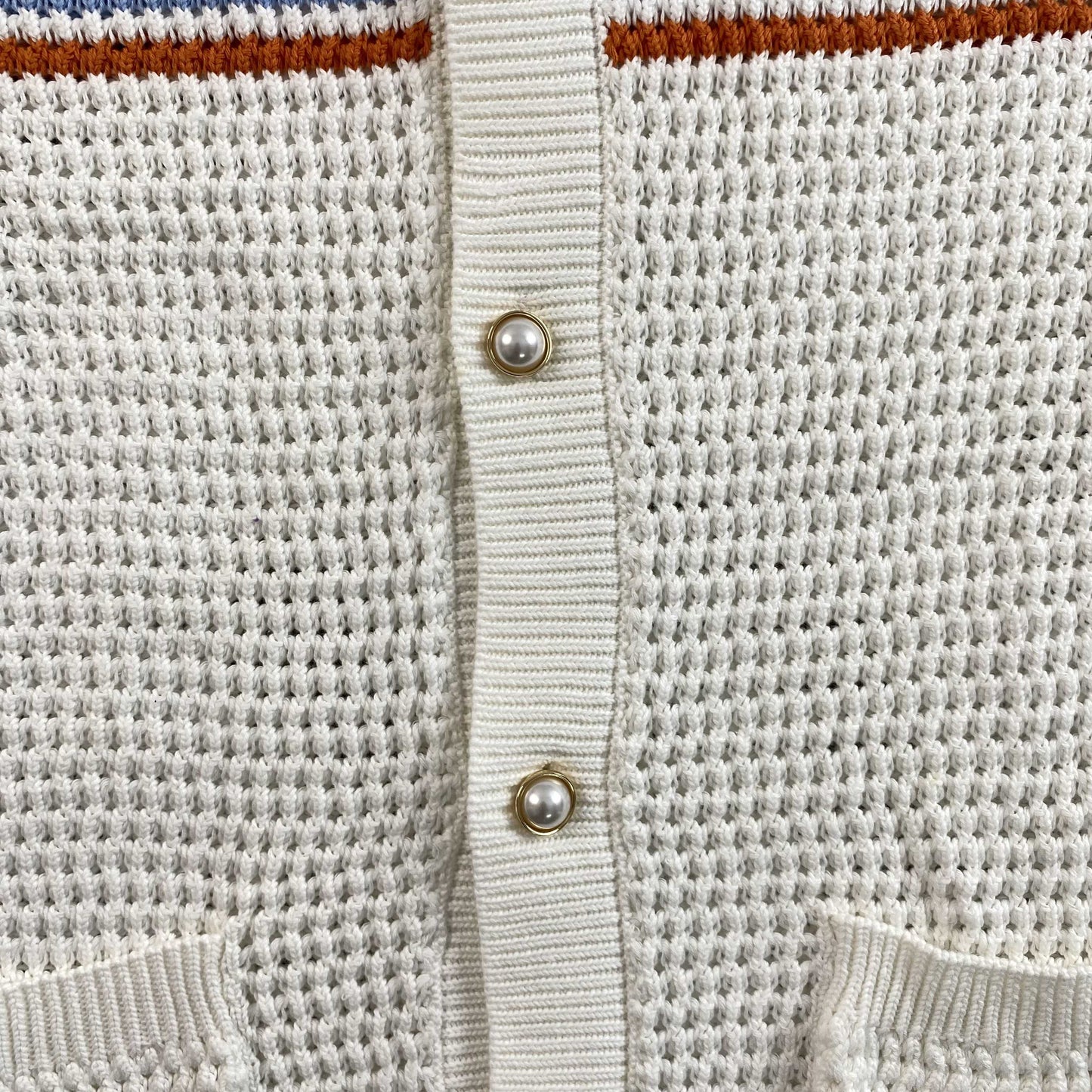 Conjunto Casablanca Crochet Blanco Celeste