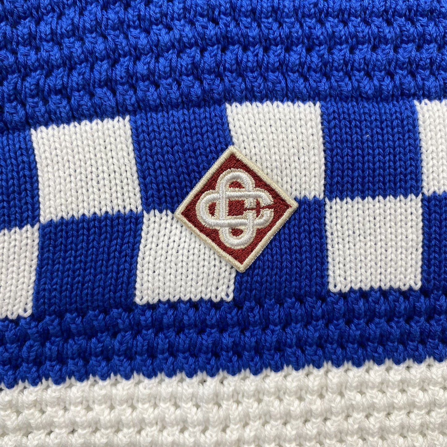 Conjunto Casablanca Crochet Blanco Azul