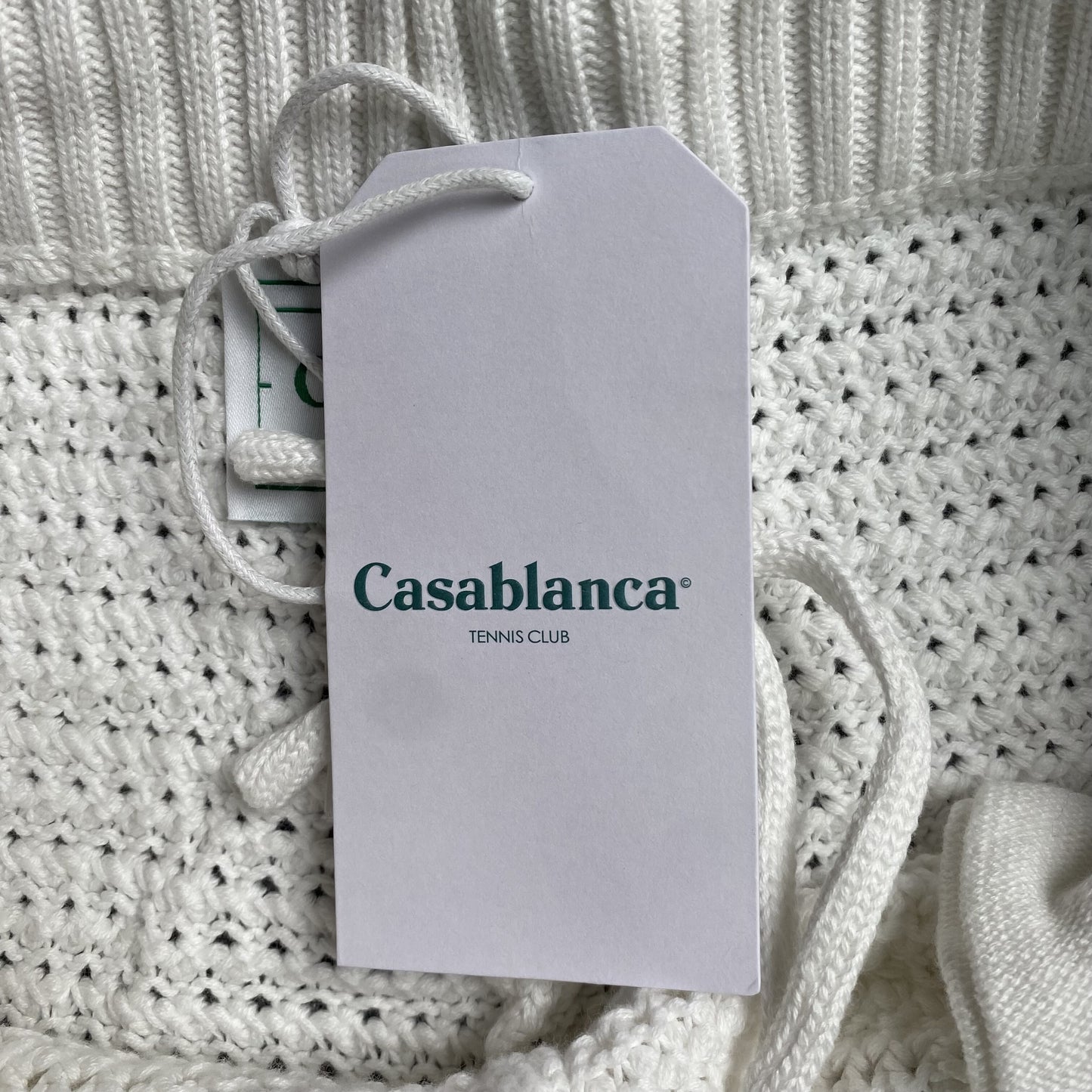 Conjunto Casablanca Crochet Blanco Azul
