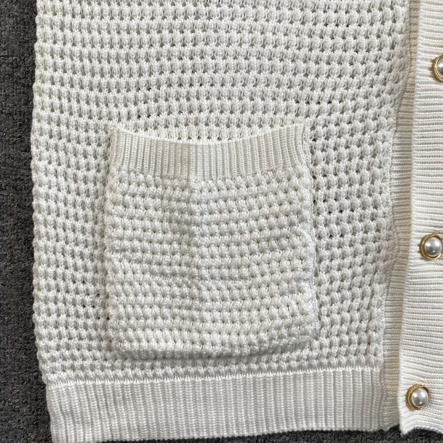 Conjunto Casablanca Crochet Blanco Celeste