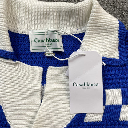 Conjunto Casablanca Crochet Blanco Azul