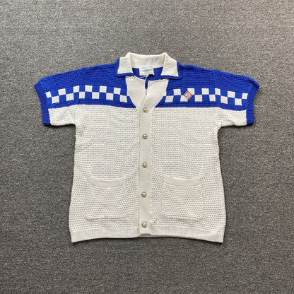 Conjunto Casablanca Crochet Blanco Azul