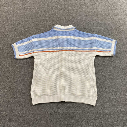 Conjunto Casablanca Crochet Blanco Celeste