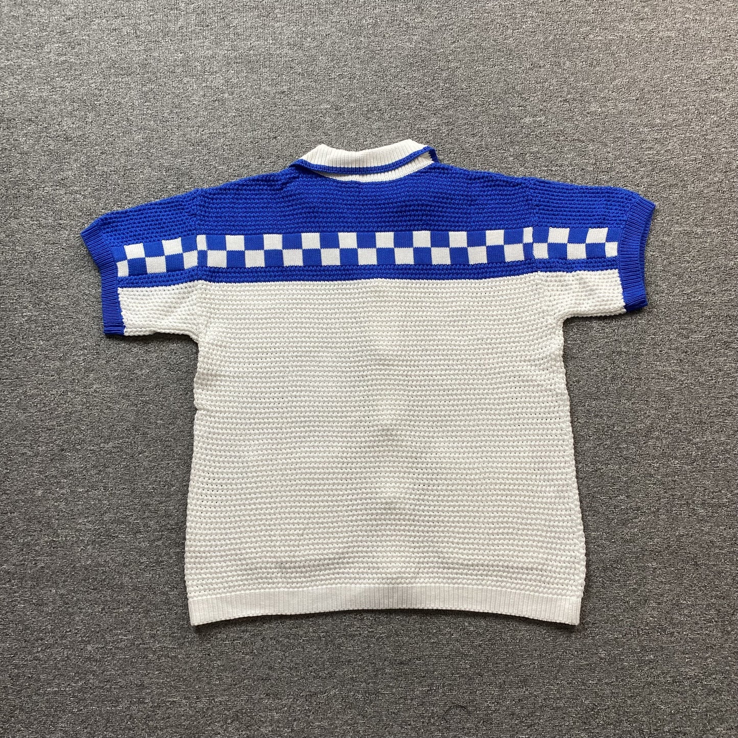 Conjunto Casablanca Crochet Blanco Azul