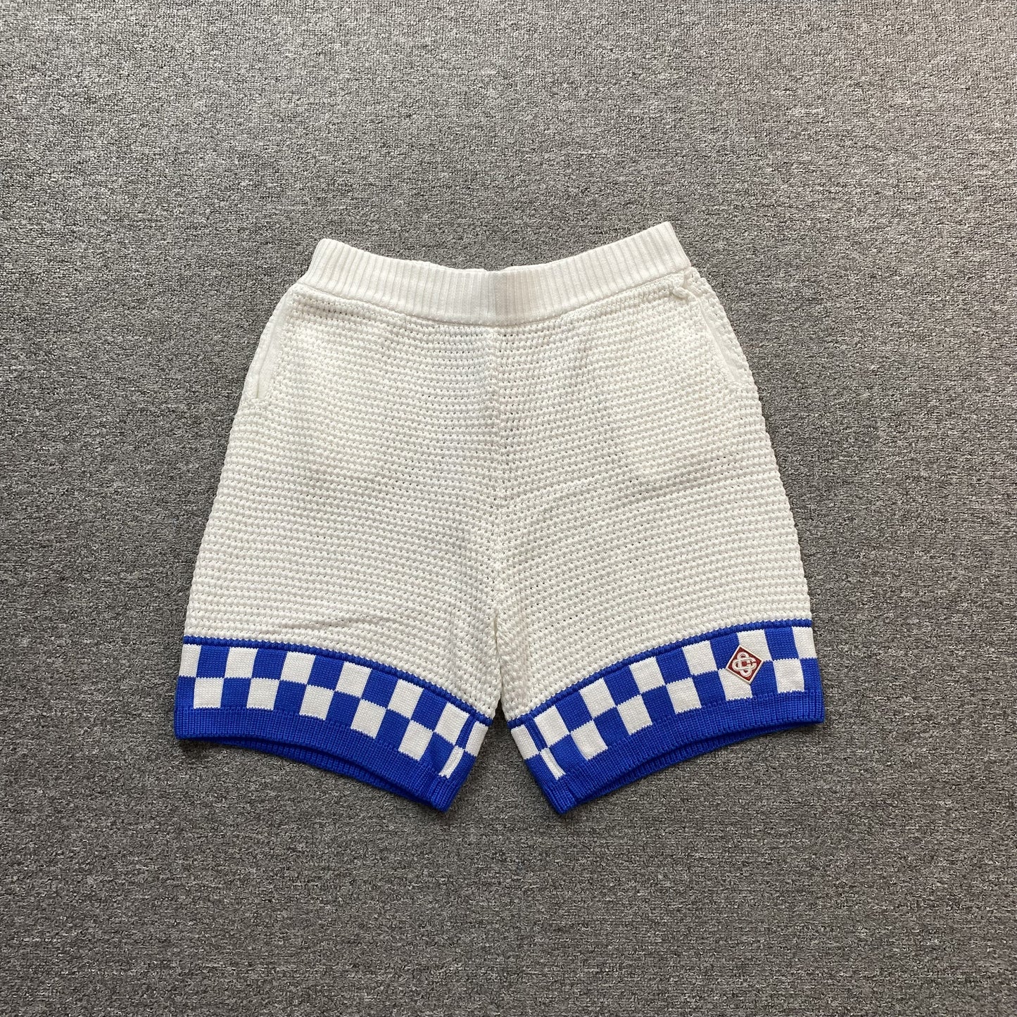 Conjunto Casablanca Crochet Blanco Azul