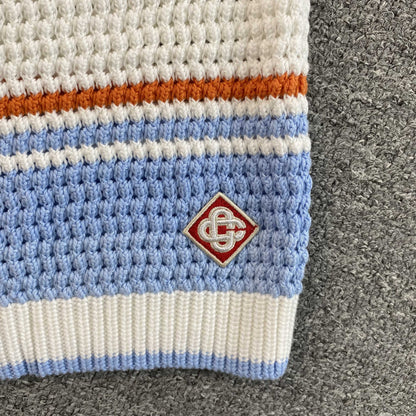 Conjunto Casablanca Crochet Blanco Celeste