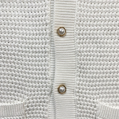 Conjunto Casablanca Crochet Blanco Azul