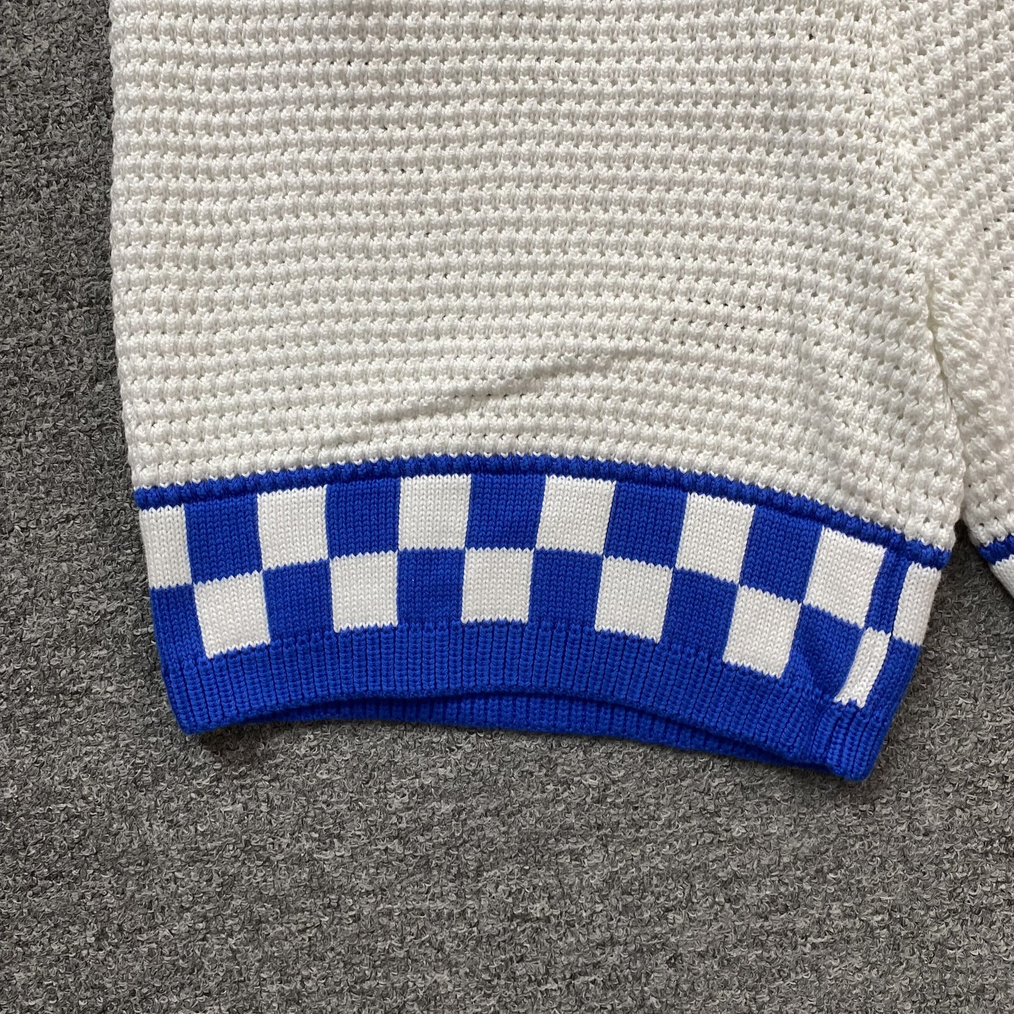 Conjunto Casablanca Crochet Blanco Azul