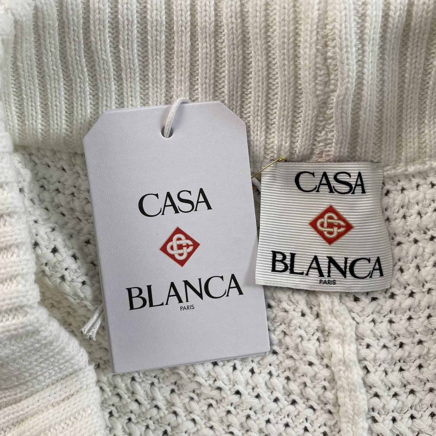 Conjunto Casablanca Crochet Blanco Celeste