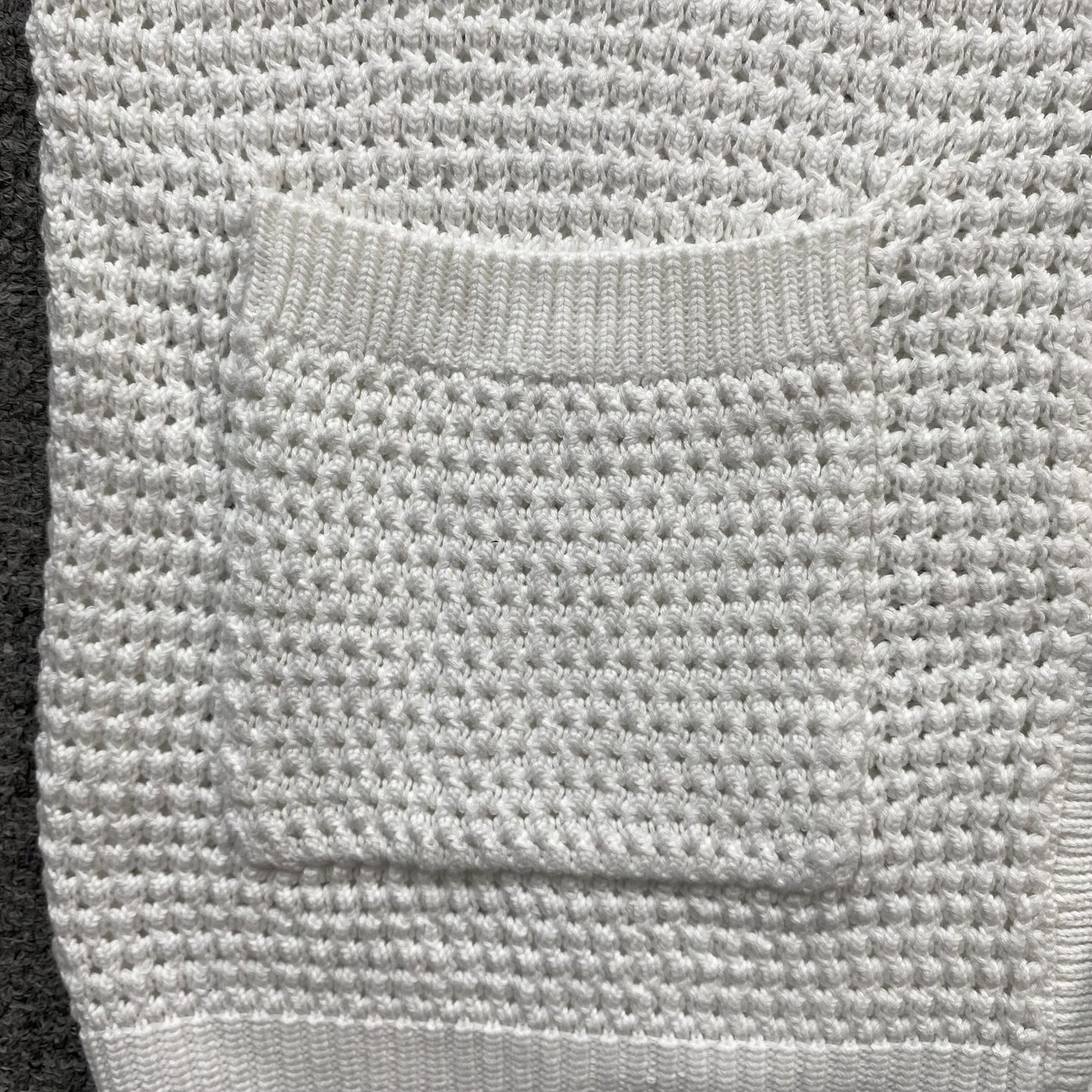 Conjunto Casablanca Crochet Blanco Azul
