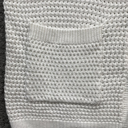 Conjunto Casablanca Crochet Blanco Azul
