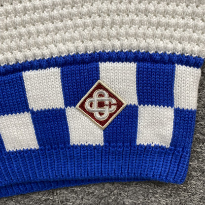 Conjunto Casablanca Crochet Blanco Azul