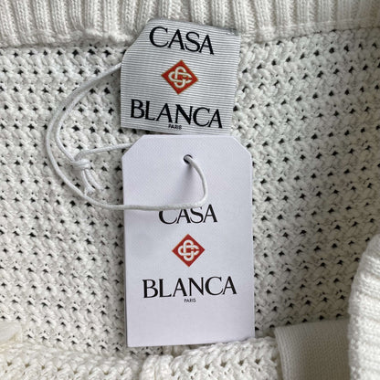 Conjunto Casablanca Crochet Blanco Marrón