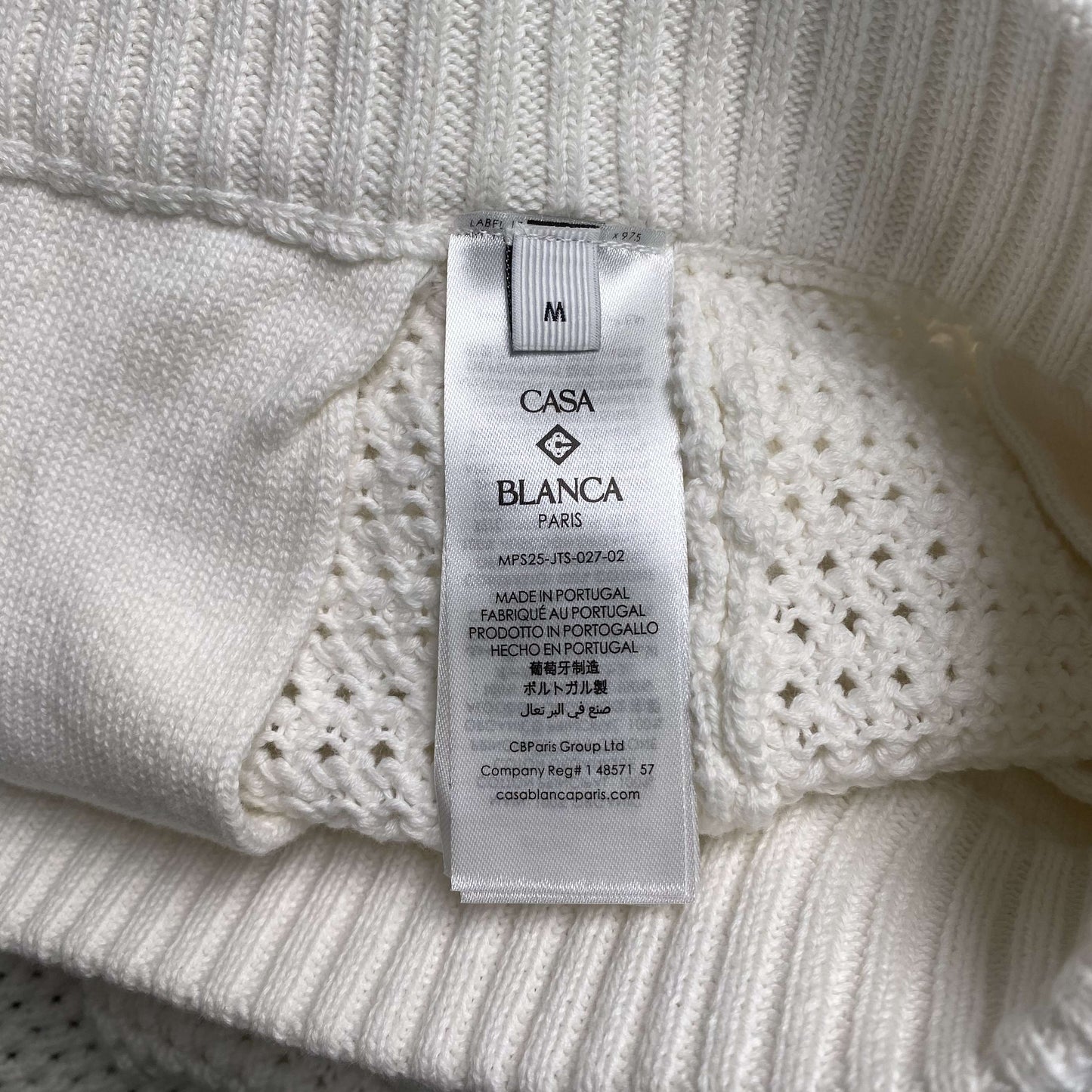 Conjunto Casablanca Crochet Blanco Marrón