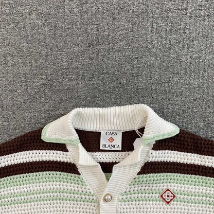 Conjunto Casablanca Crochet Blanco Marrón