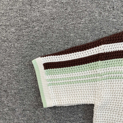 Conjunto Casablanca Crochet Blanco Marrón