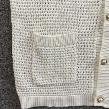 Conjunto Casablanca Crochet Blanco Marrón