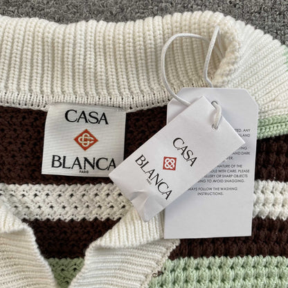 Conjunto Casablanca Crochet Blanco Marrón