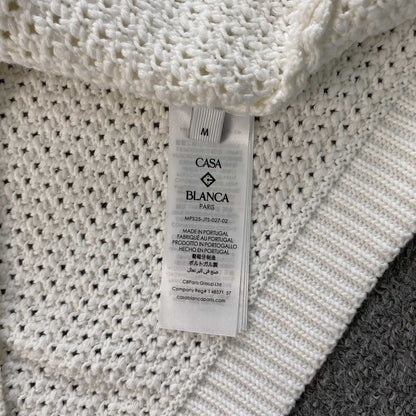 Conjunto Casablanca Crochet Blanco Marrón