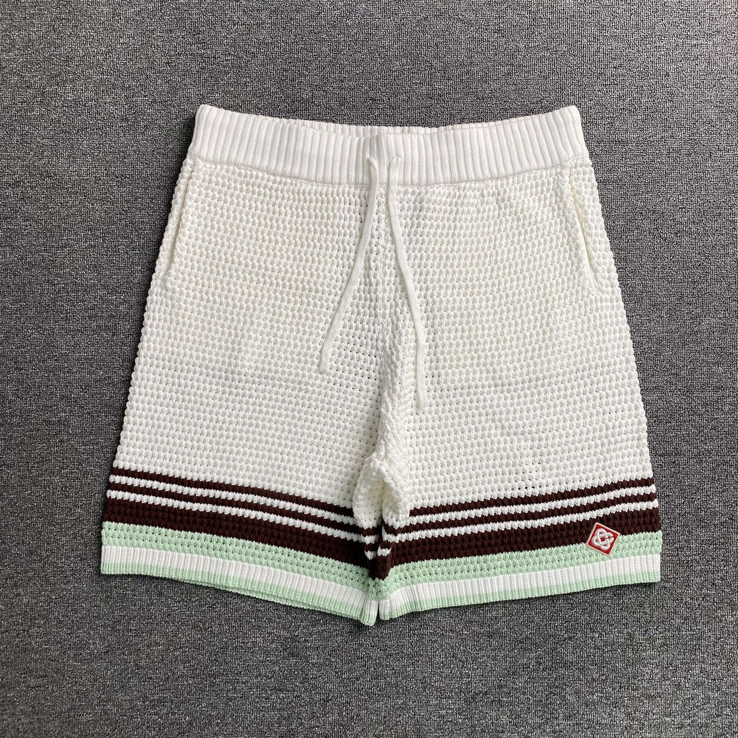 Conjunto Casablanca Crochet Blanco Marrón