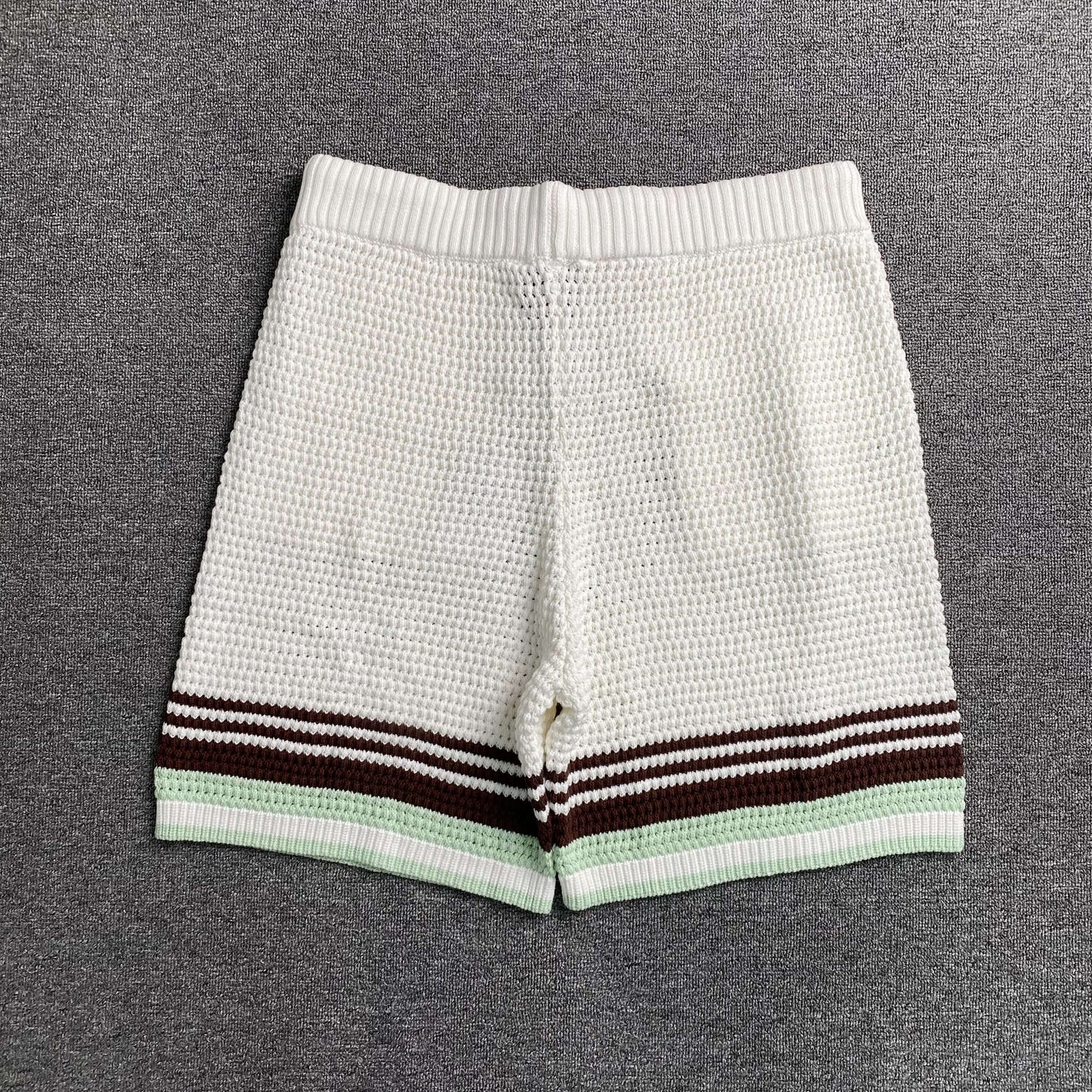 Conjunto Casablanca Crochet Blanco Marrón