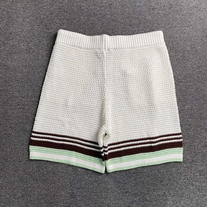 Conjunto Casablanca Crochet Blanco Marrón