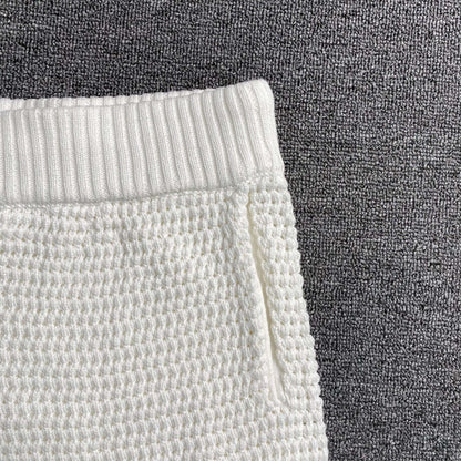 Conjunto Casablanca Crochet Blanco Marrón