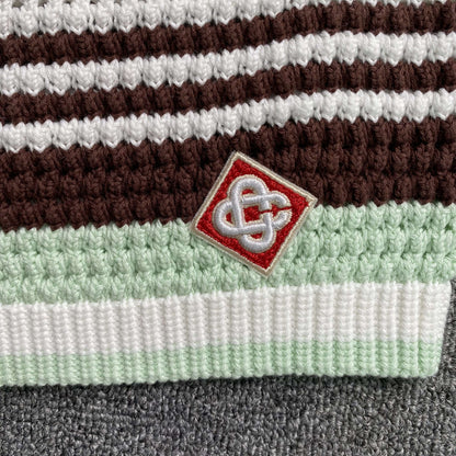 Conjunto Casablanca Crochet Blanco Marrón