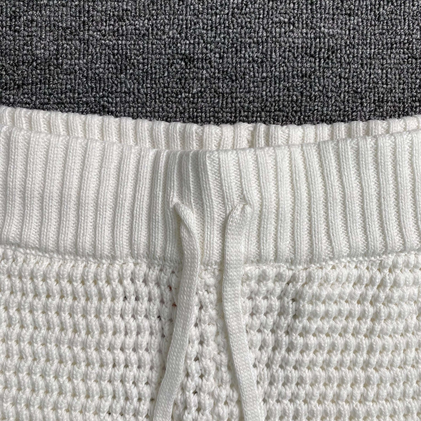 Conjunto Casablanca Crochet Blanco Marrón