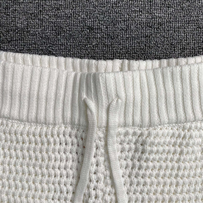 Conjunto Casablanca Crochet Blanco Marrón