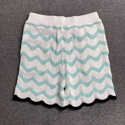 Conjunto Casablanca Crochet Blanco Verde