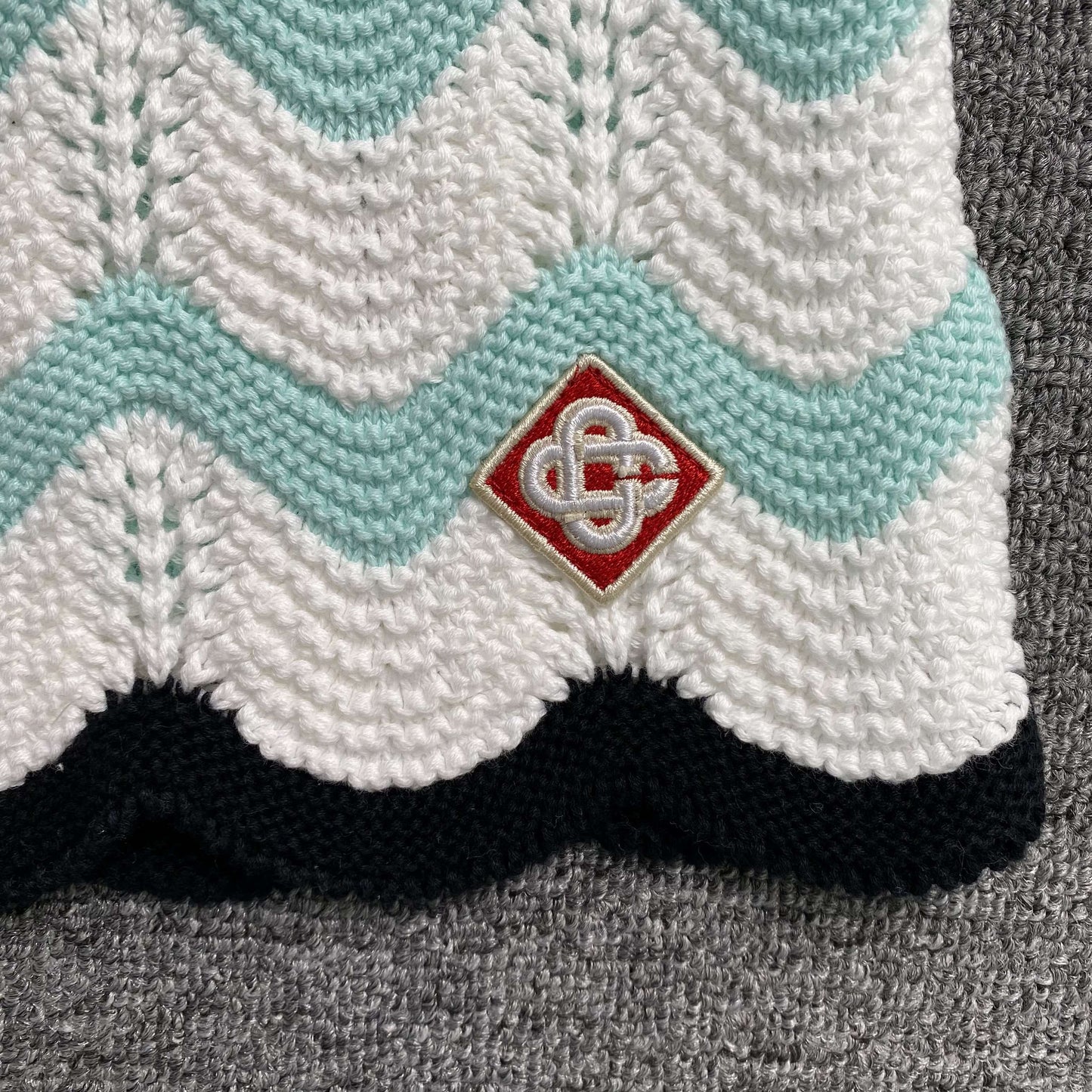 Conjunto Casablanca Crochet Blanco Verde