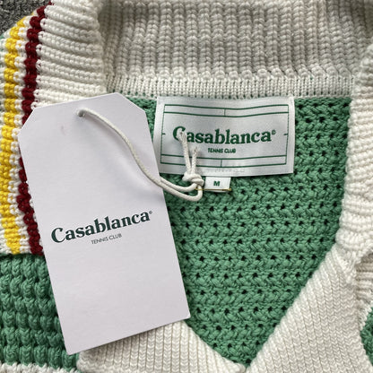 Conjunto Casablanca Crochet Blanco Verde